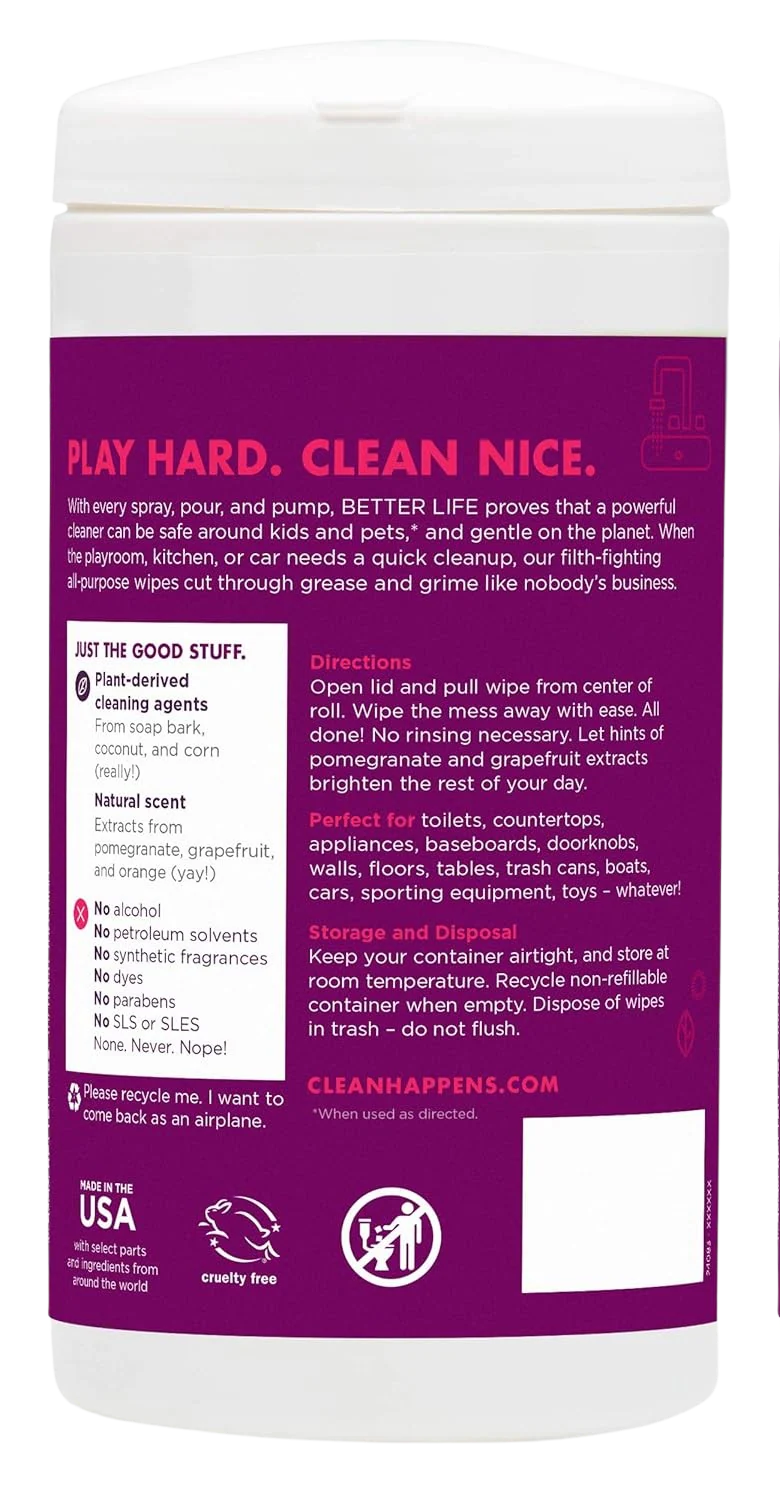 All Purpose Cleaning Wipes - Pomegranate - Image 2