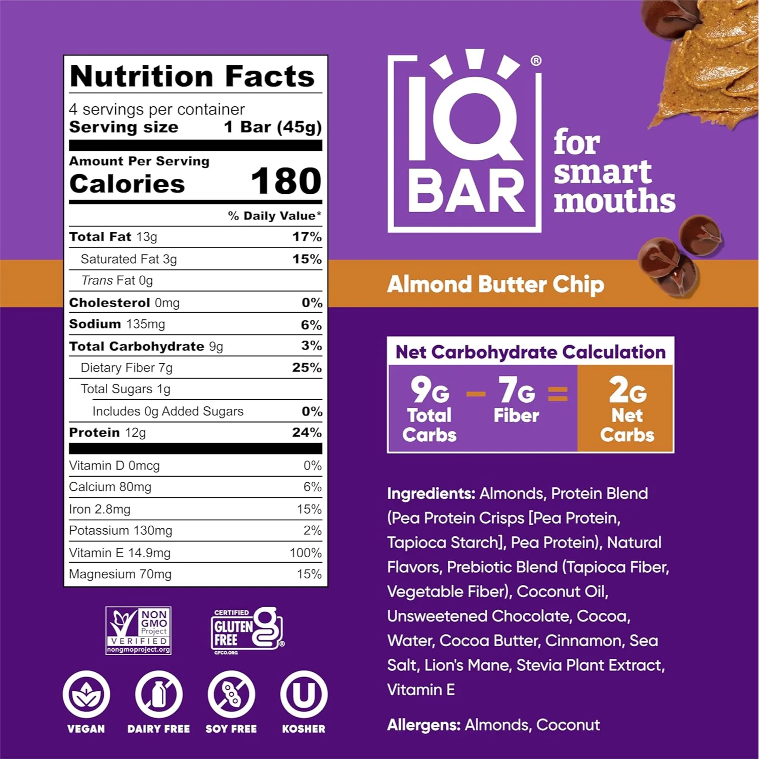Almond Butter Chip Bars (4 Pack) - Image 4