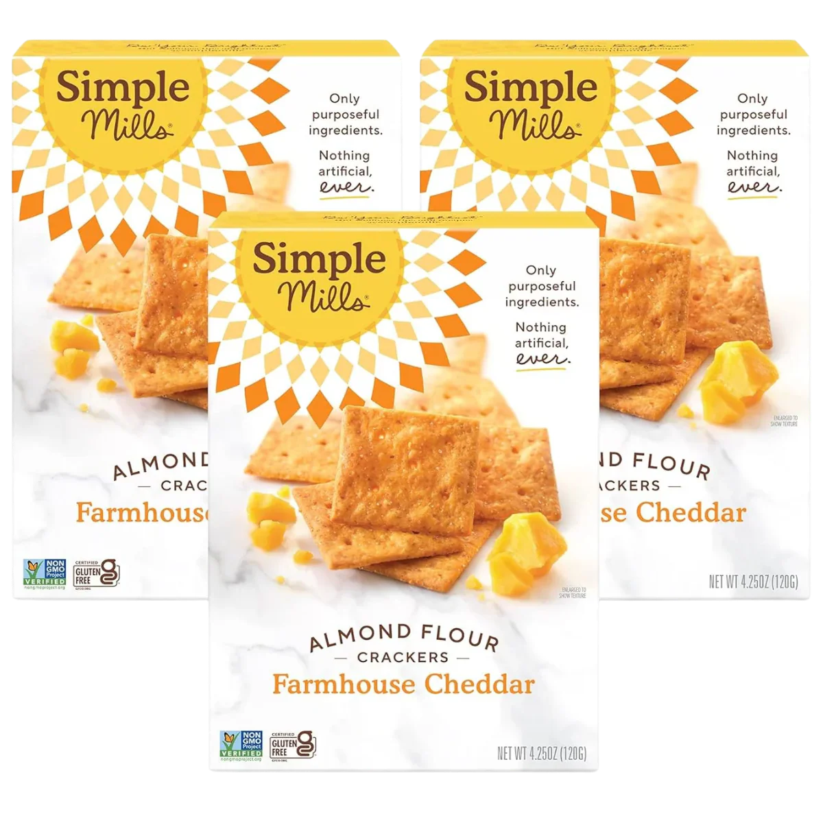 Almond Flour Crackers - Farmhouse Cheddar (3 Pack)