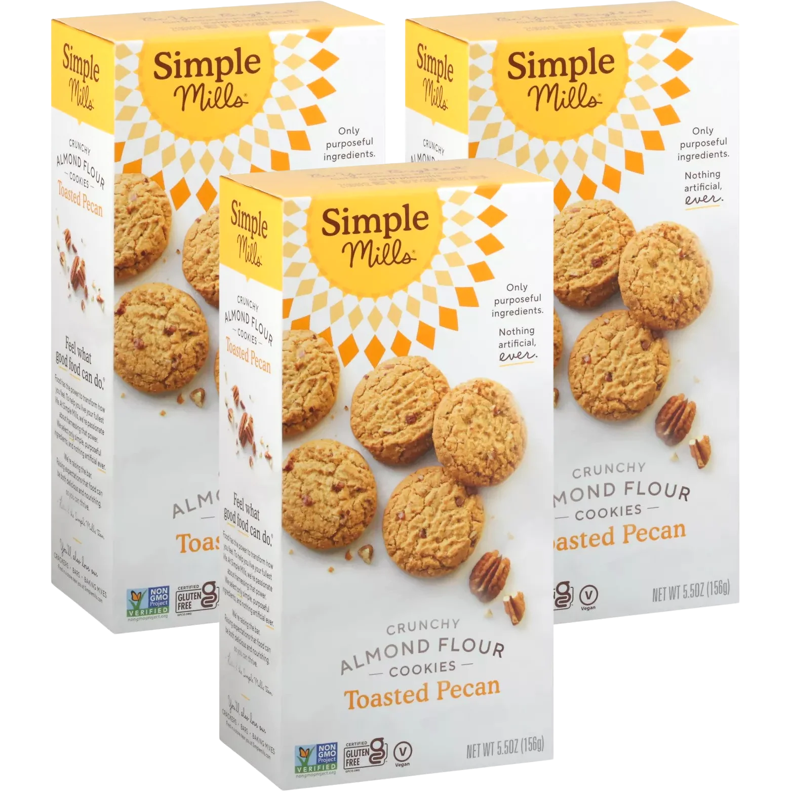 Almond Flour Crunchy Toasted Pecan Cookies (3 Pack)