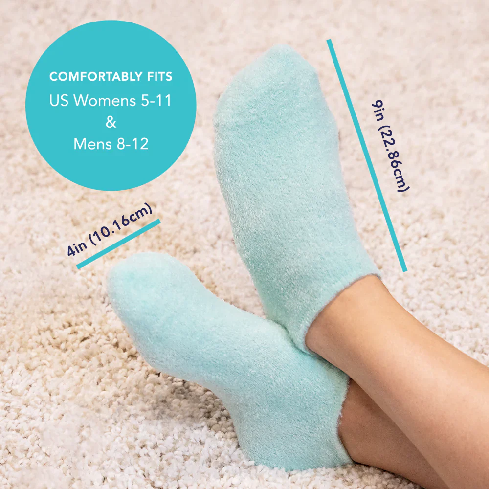 Aloe-Infused Socks in Teal - Image 3