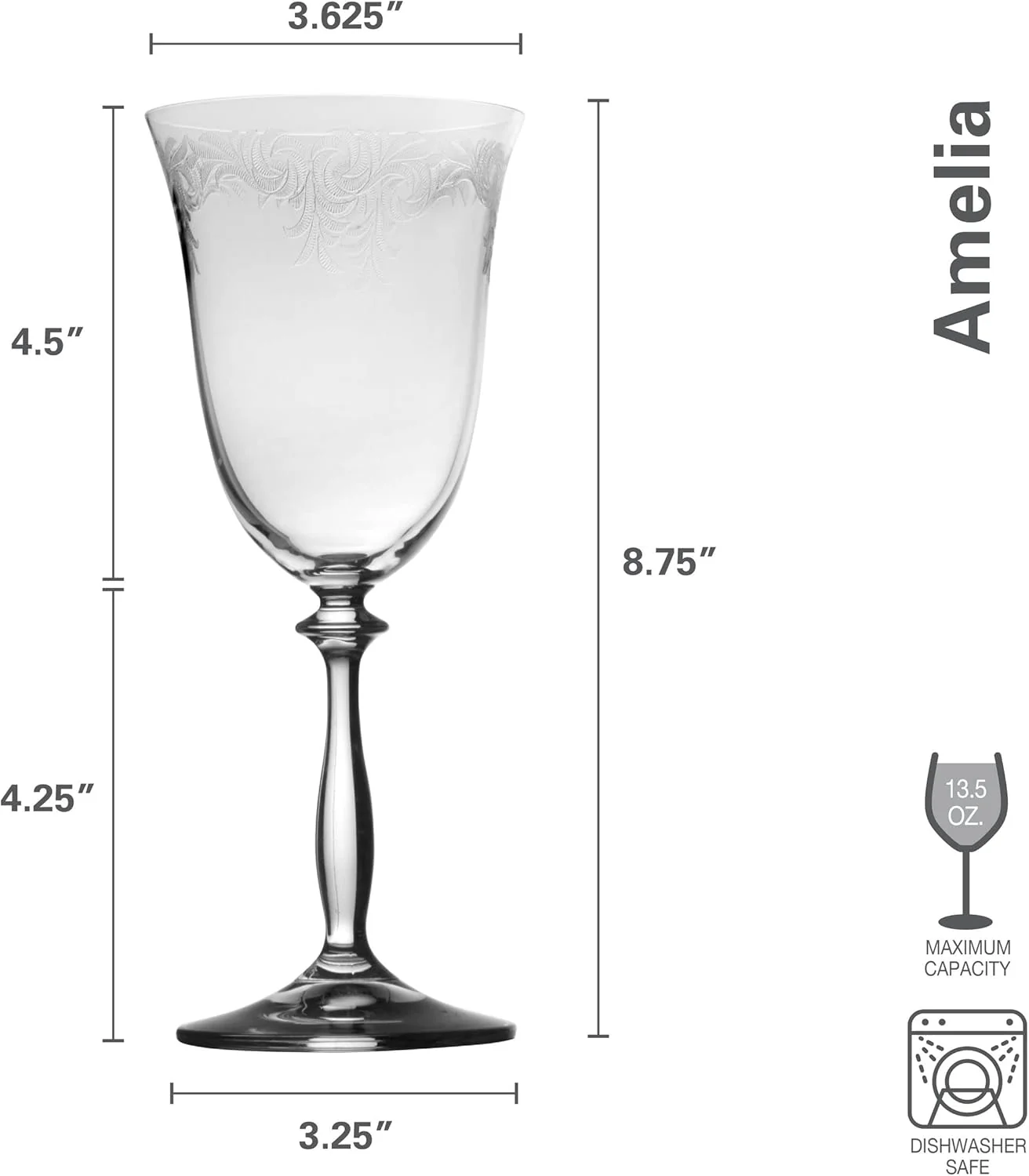 Amelia Red Wine Glasses (Set of 4) - Image 4
