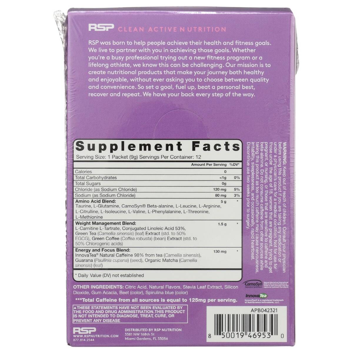 Amino Lean Vegan Amino Acids - Acai (12 Packets) - Image 2