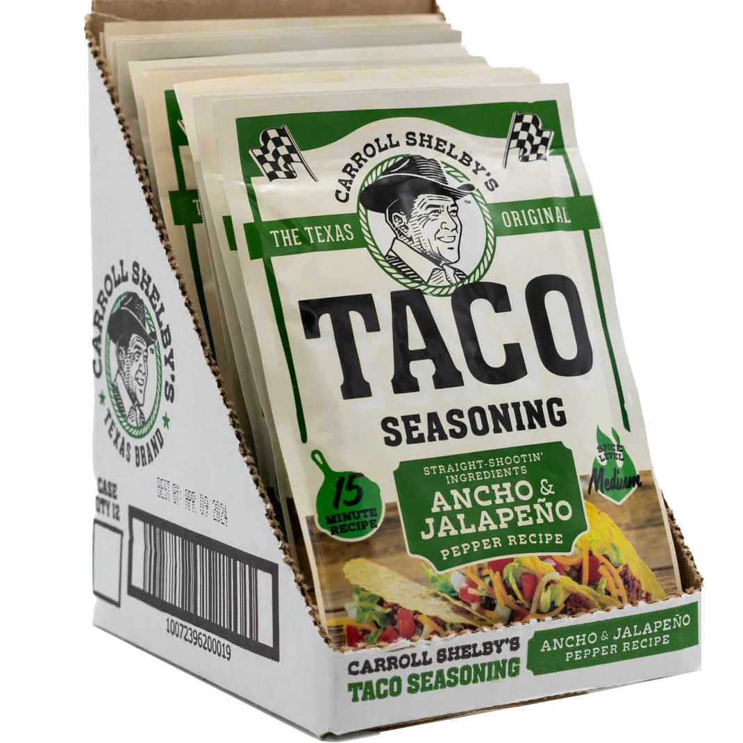 Ancho and Jalapeno Medium Taco Seasoning (12 Pack)
