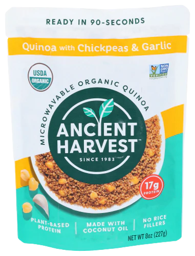 Organic Microwavable Quinoa With Chickpeas & Garlic
