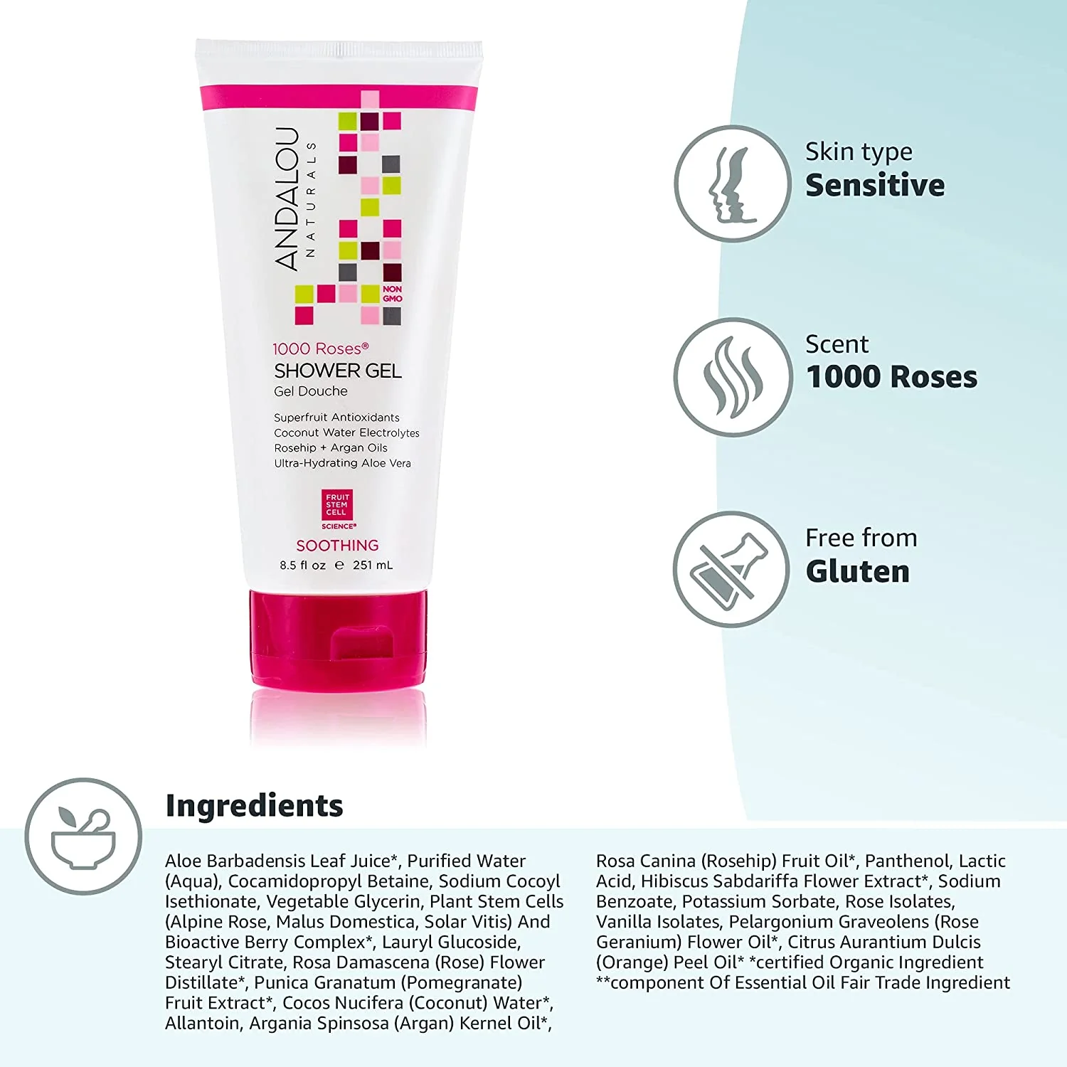 1000 Roses Soothing Shower Gel - Image 3