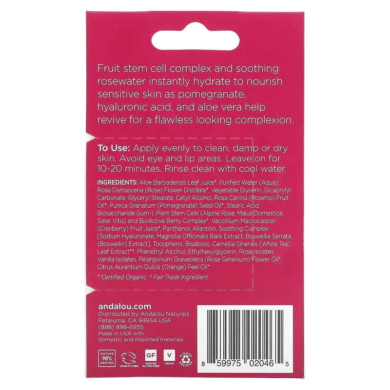 Rosewater Instant Soothing Face Mask - Image 2