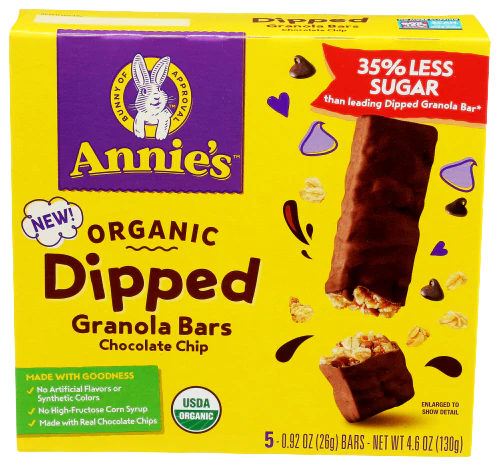 Organic Dipped Chocolate Chip Granola Bars