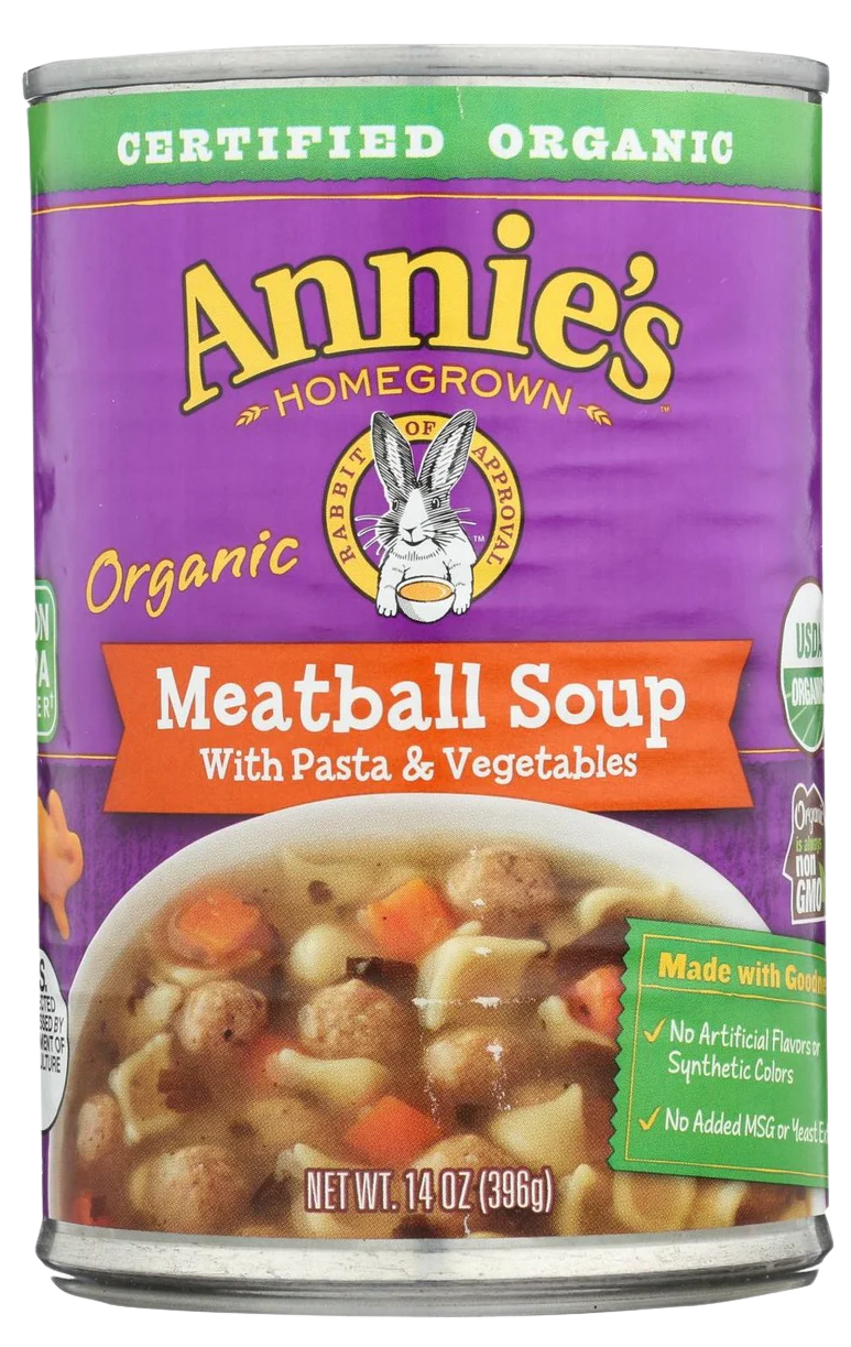 Organic Meatball Soup With Pasta & Vegetables
