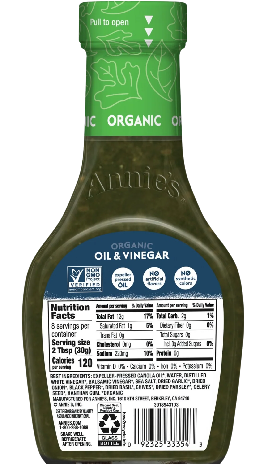 Vinaigrette Organic Oil & Vinegar Dressing - Image 2