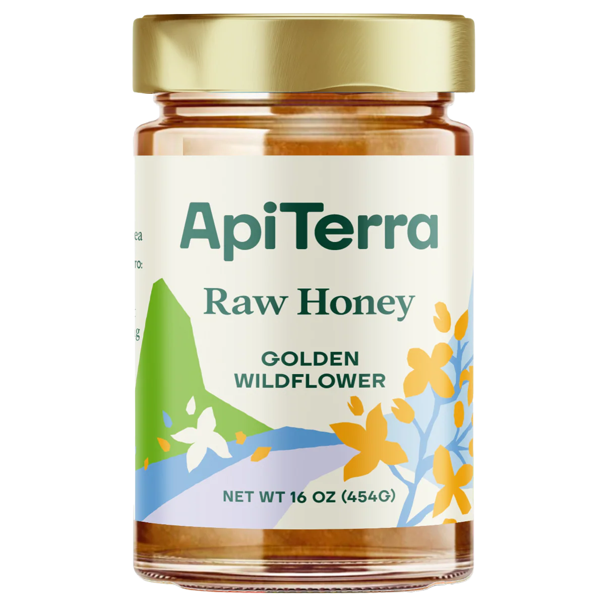 100% Pure Raw Honey Golden Wildflower