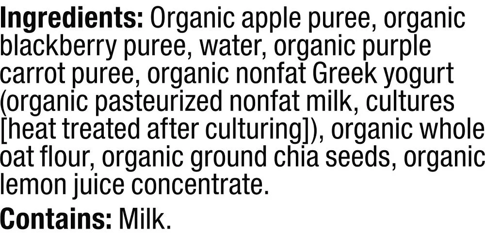 Apple, Blackberry, Purple Carrot, Greek Yogurt, Oat & Chia Pouch (4 Pack) - Image 3