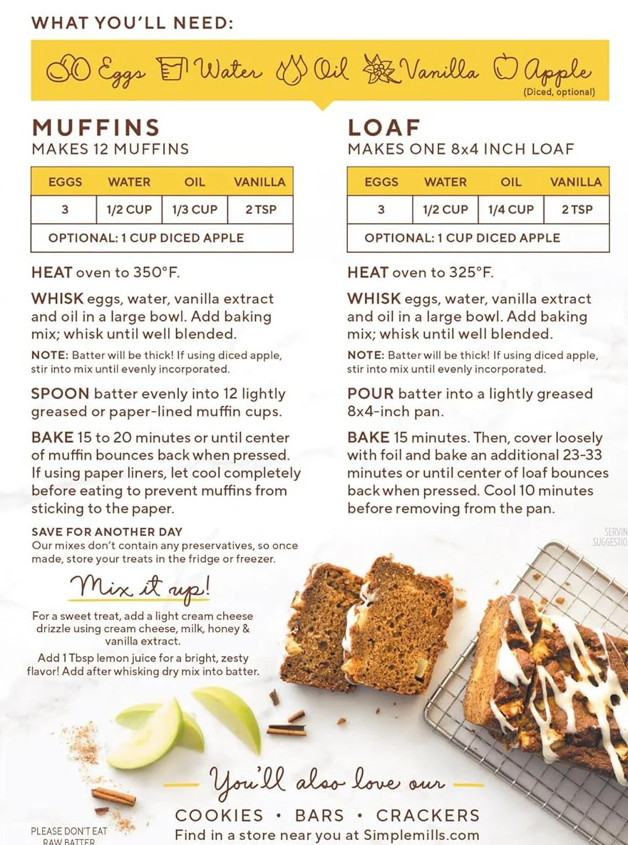 Apple Cinnamon Muffin & Bread Mix - Image 2
