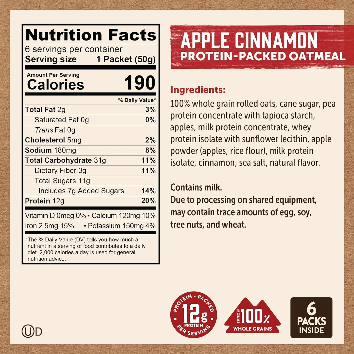 Apple Cinnamon Oatmeal (6 CT) - Image 4