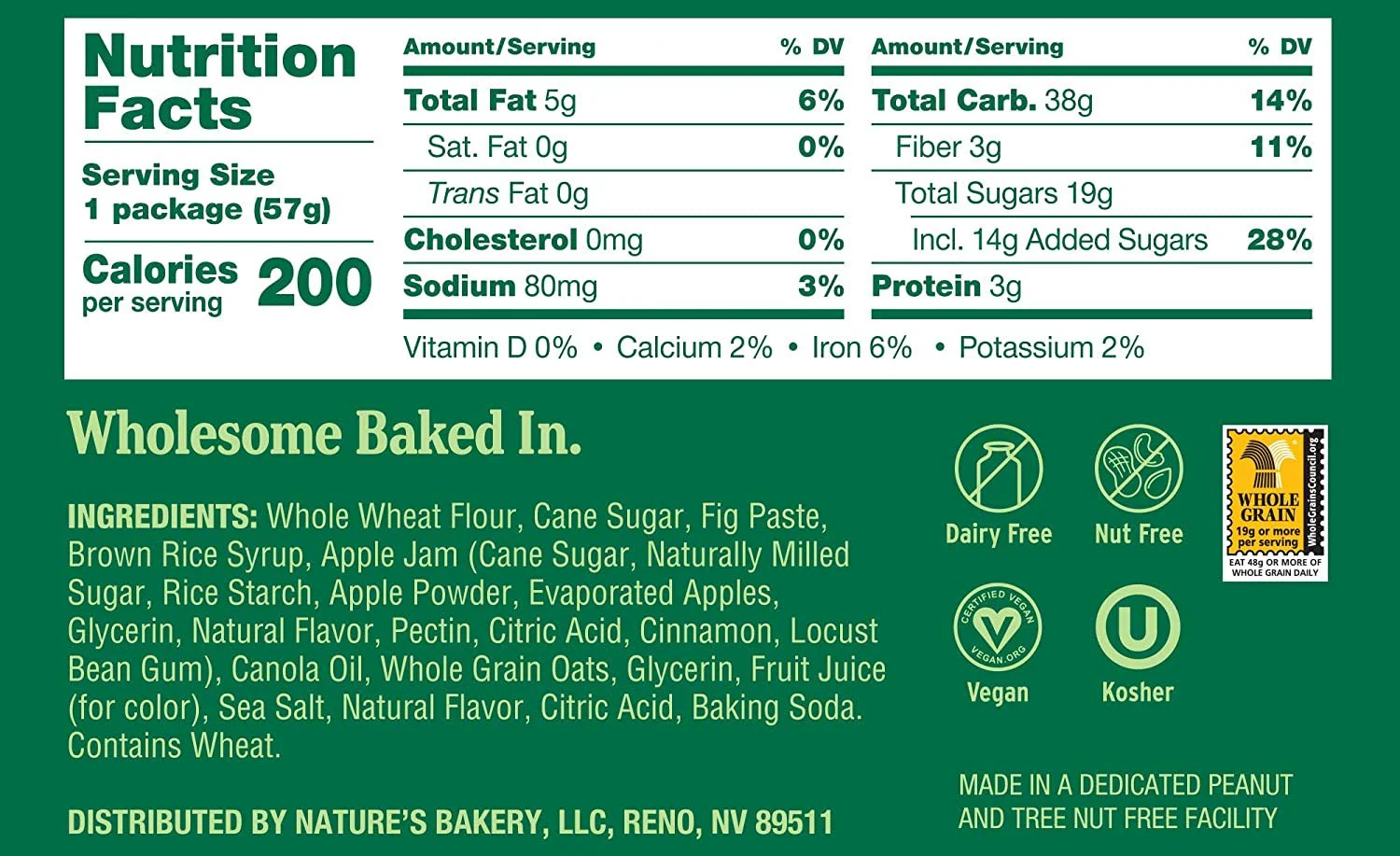 Apple Cinnamon Whole Wheat Fig Bar (12 CT) - Image 5