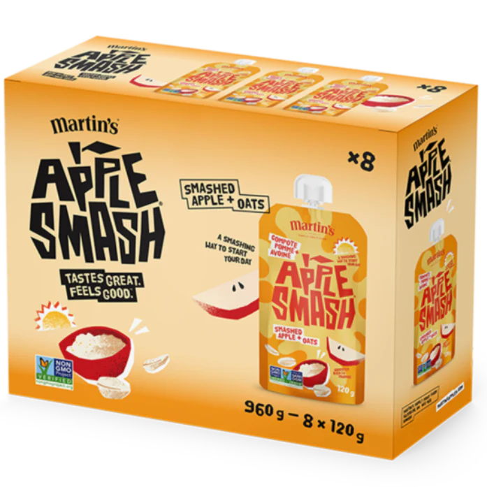 Apple & Oats Apple Sauce Pouches (8 CT)