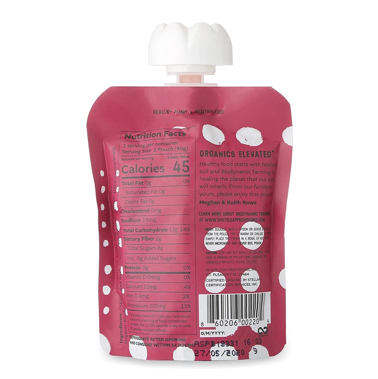 Apple, Sweet Potato, and Beet Baby Food Pouches (6 CT) - Image 5