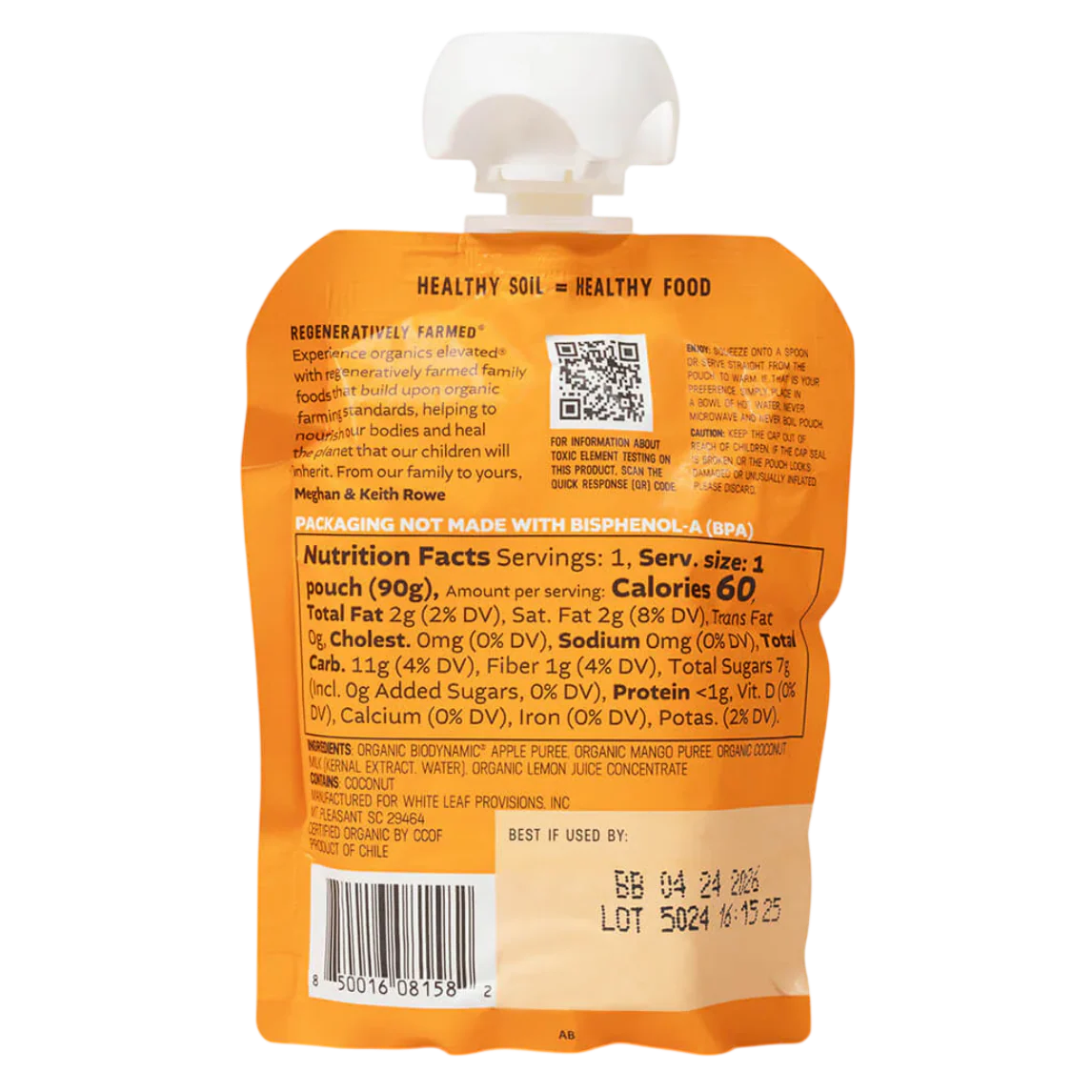 Applesauce Unsweetened Mango and Coconut (4 CT) - Image 4