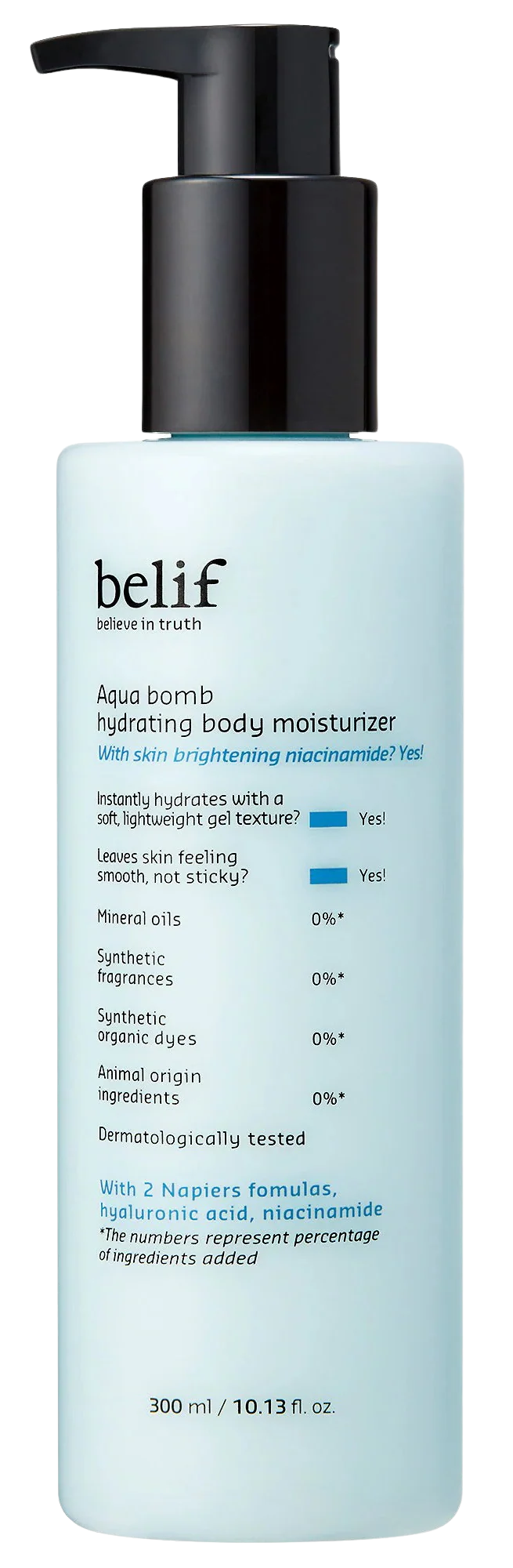 Aqua Bomb Hydrating Body Moisturizer with Niacinamide and Hyaluronic Acid
