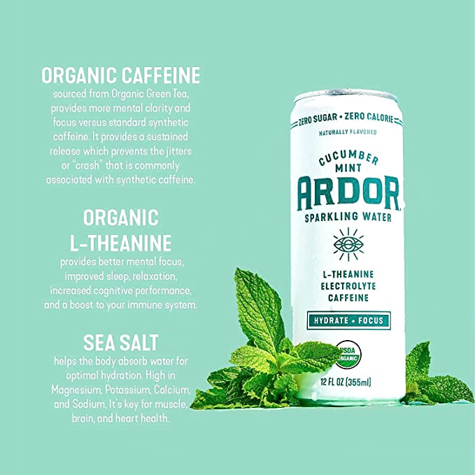Cucumber Mint Sparkling Water - Image 2