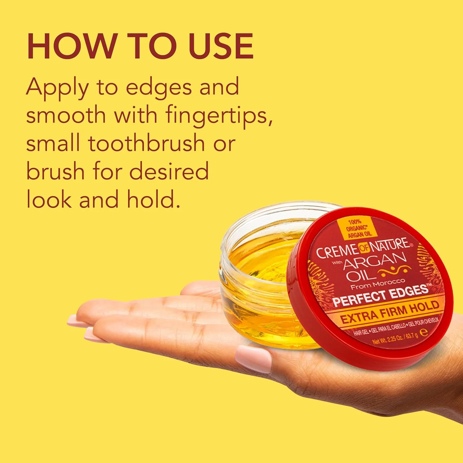 Argan Oil Perfect Edges Extra Hold Hair Gel - Image 3