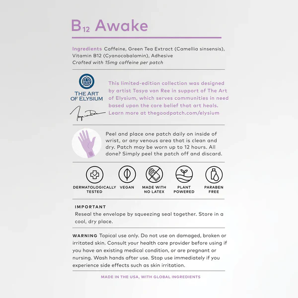 Art of Elysium Limited-Edition B12 Awake Patch (4 CT) - Image 4