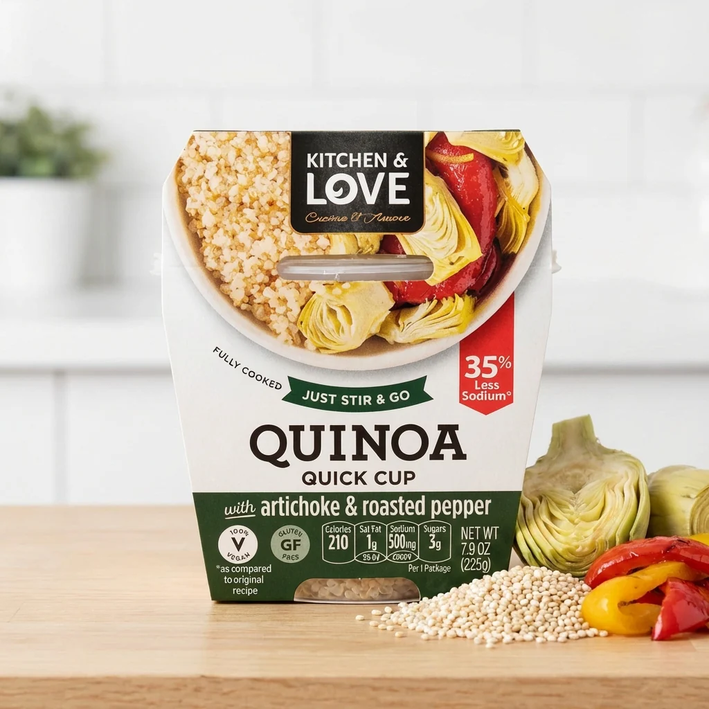 Artichoke & Roasted Pepper Quinoa Quick Cup  (6 Pack) - Image 4