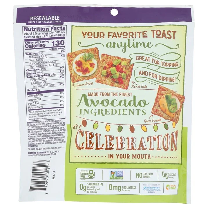Avocado Chili Lime Crackers - Image 2