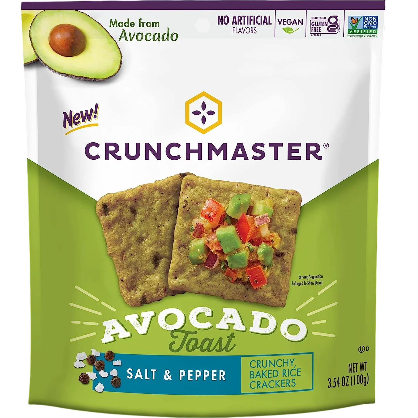 Avocado Toast Salt & Pepper Crackers