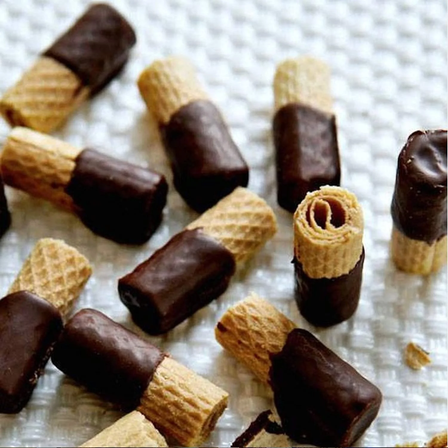 Dark Chocolate Rolled Wafers Cookies - Image 2