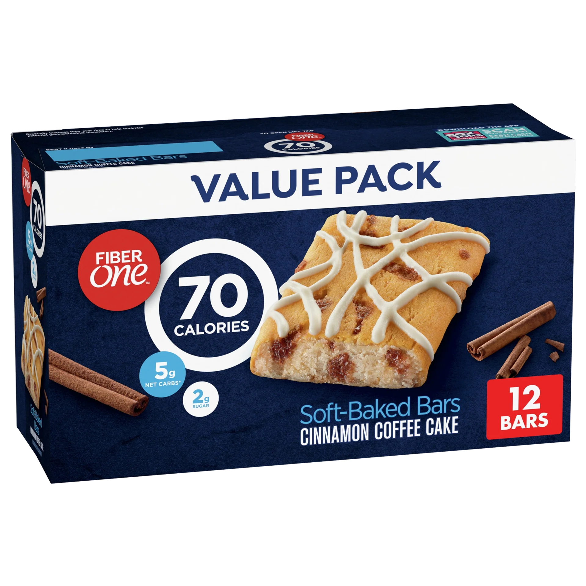 Baked Bars Cinnamon Coffee Cake (4 Pack of 12 CT) - Image 2