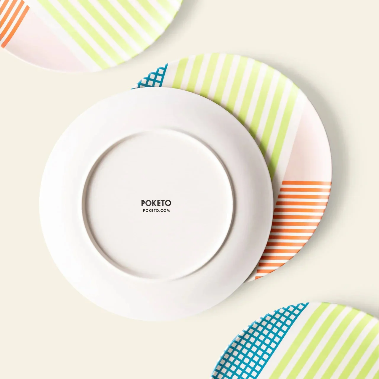 Bamboo Salad Plate Set in Angles (4 CT) - Image 3