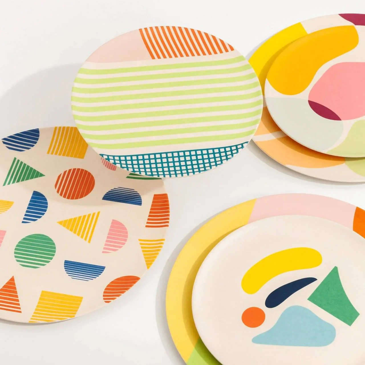 Bamboo Salad Plate Set in Angles (4 CT) - Image 6