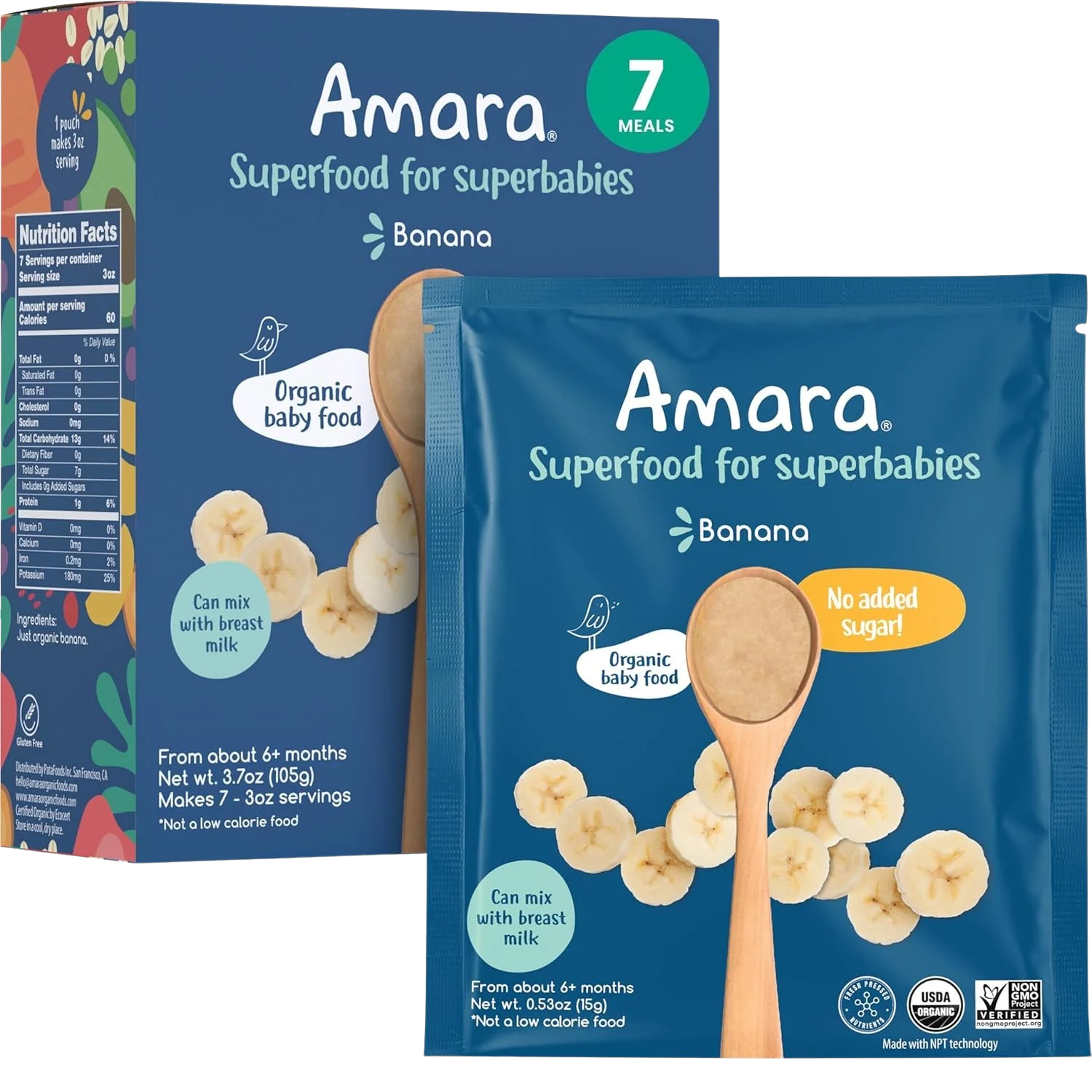Banana Baby Food (7 Pouches)