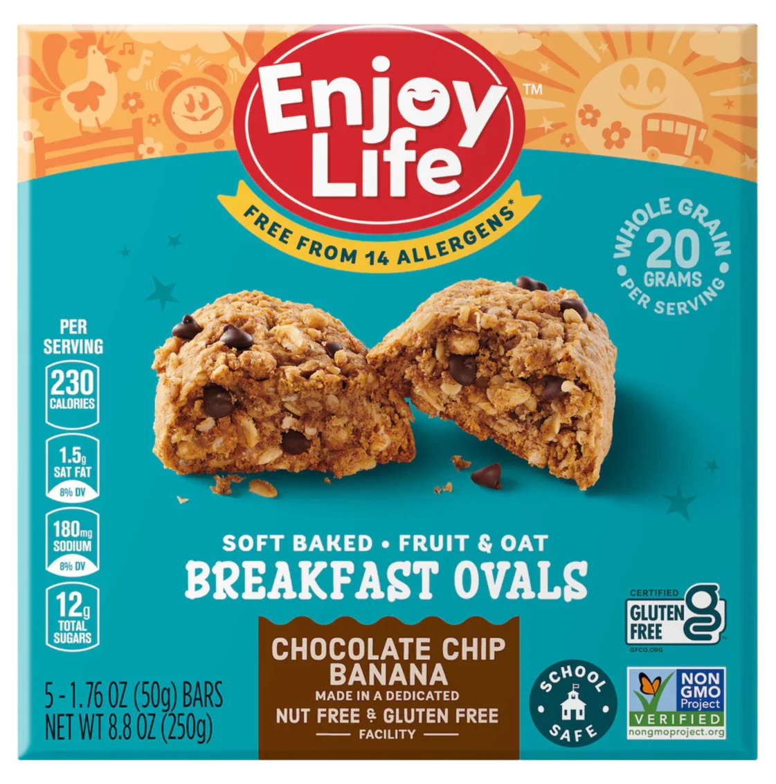 Banana Chocolate Chip Breakfast Oval Bar