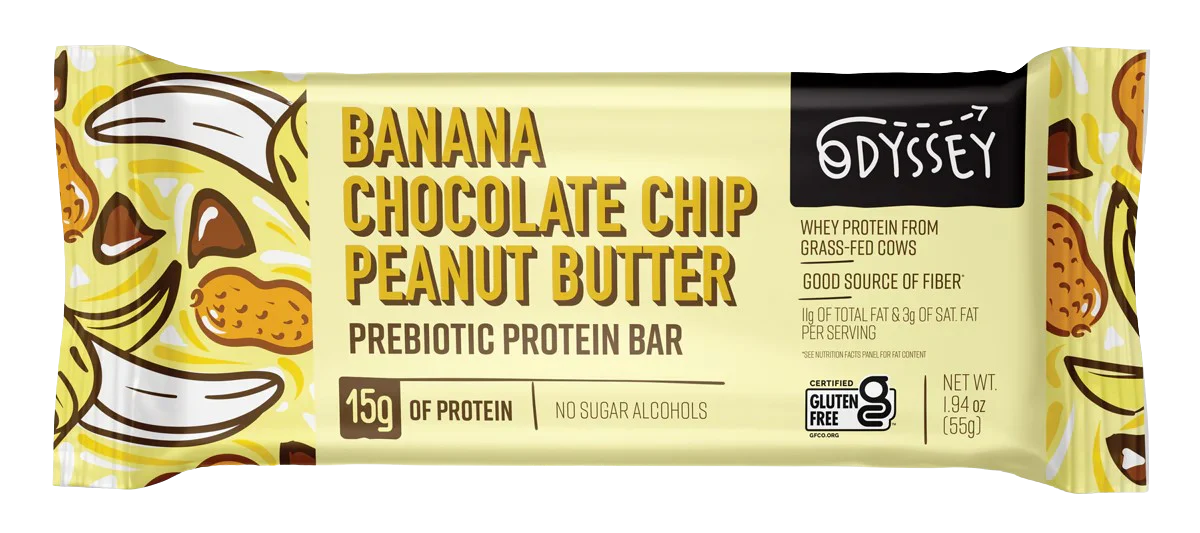 Banana Chocolate Chip Peanut Butter Prebiotic Protein Bar (12 CT) - Image 2
