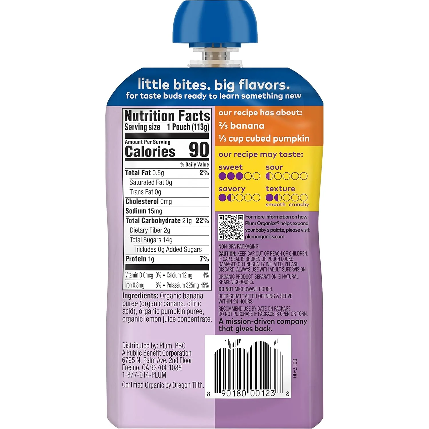 Banana & Pumpkin - Stage 2 Baby Food (12 Pack) - Image 3