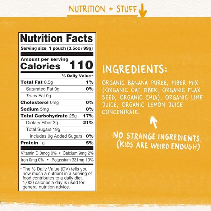 Banana Puree with Oat Fiber & Seeds + A Squeeze of Lime (10 Pack) - Image 4