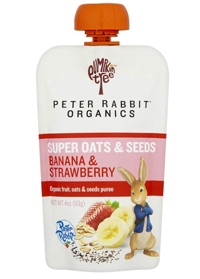 Banana & Strawberry  Super Oats & Seeds Puree (10 Pack) - Image 2