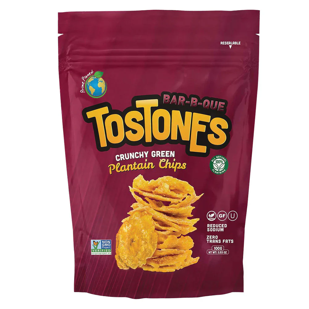 Bar B-Que Tostones Crunchy Green Plantain Chips (8 Pack) - Image 2