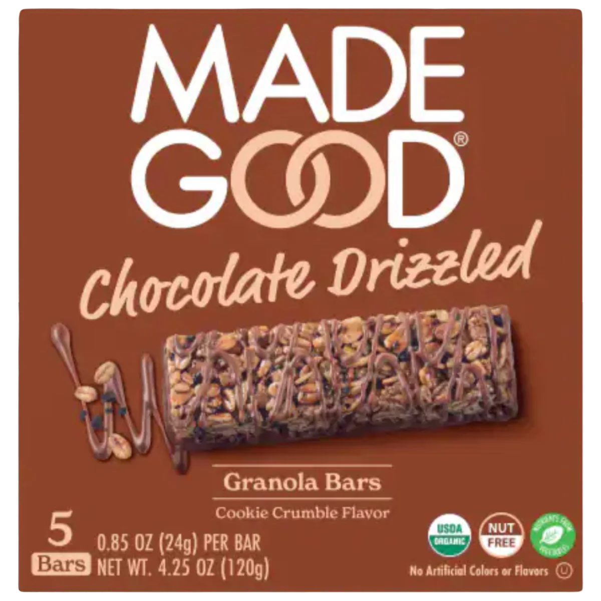 Organic Chocolate Drizzle Granola Bar - Cookie Flavor (5 CT)