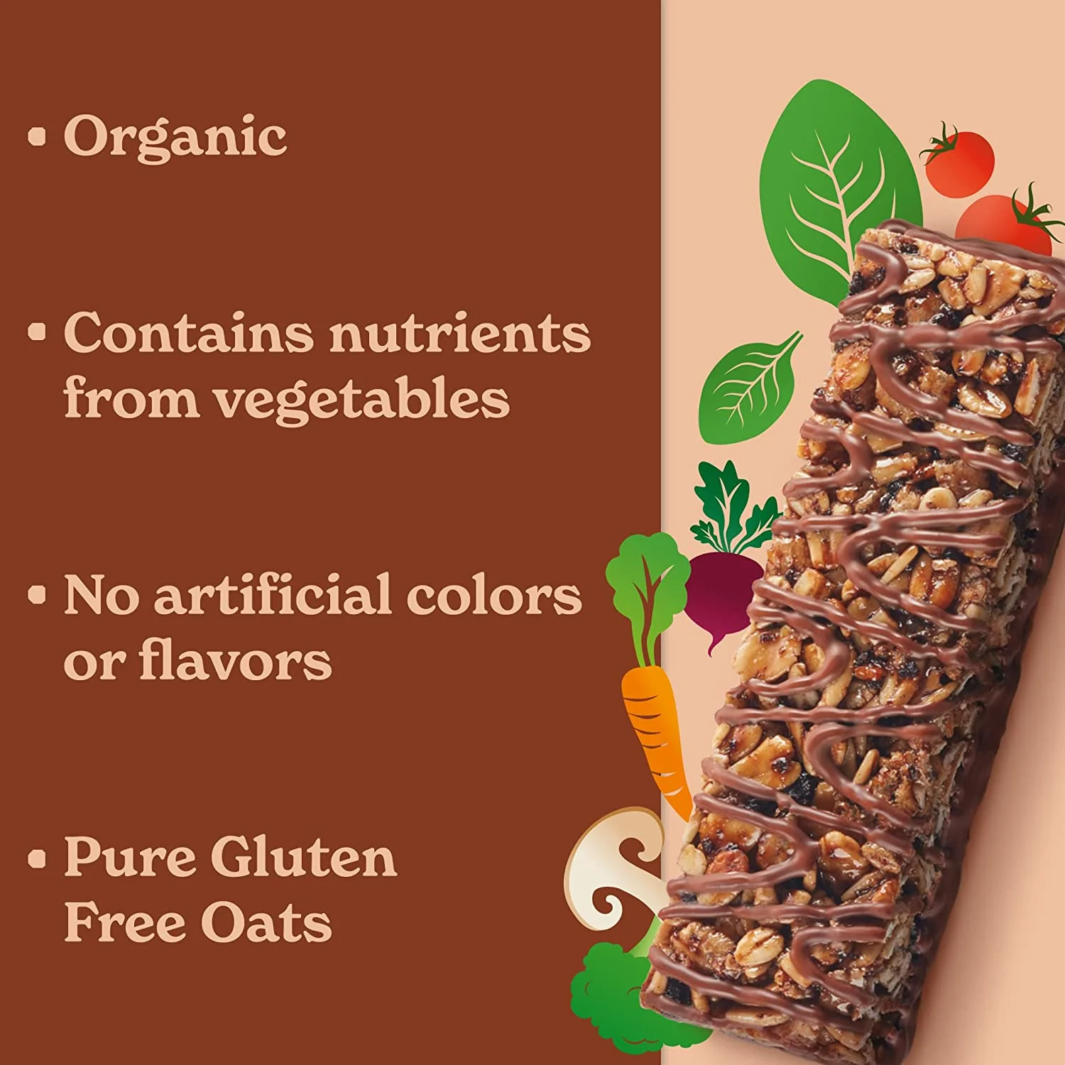 Organic Chocolate Drizzle Granola Bar - Cookie Flavor (5 CT) - Image 4