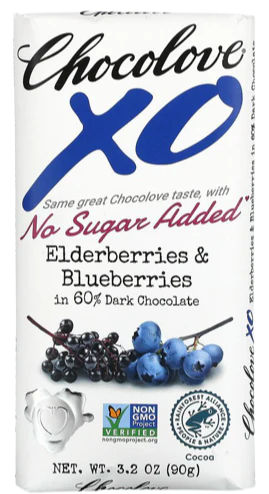 Elderberries & Blueberries In Dark Chocolate Bar