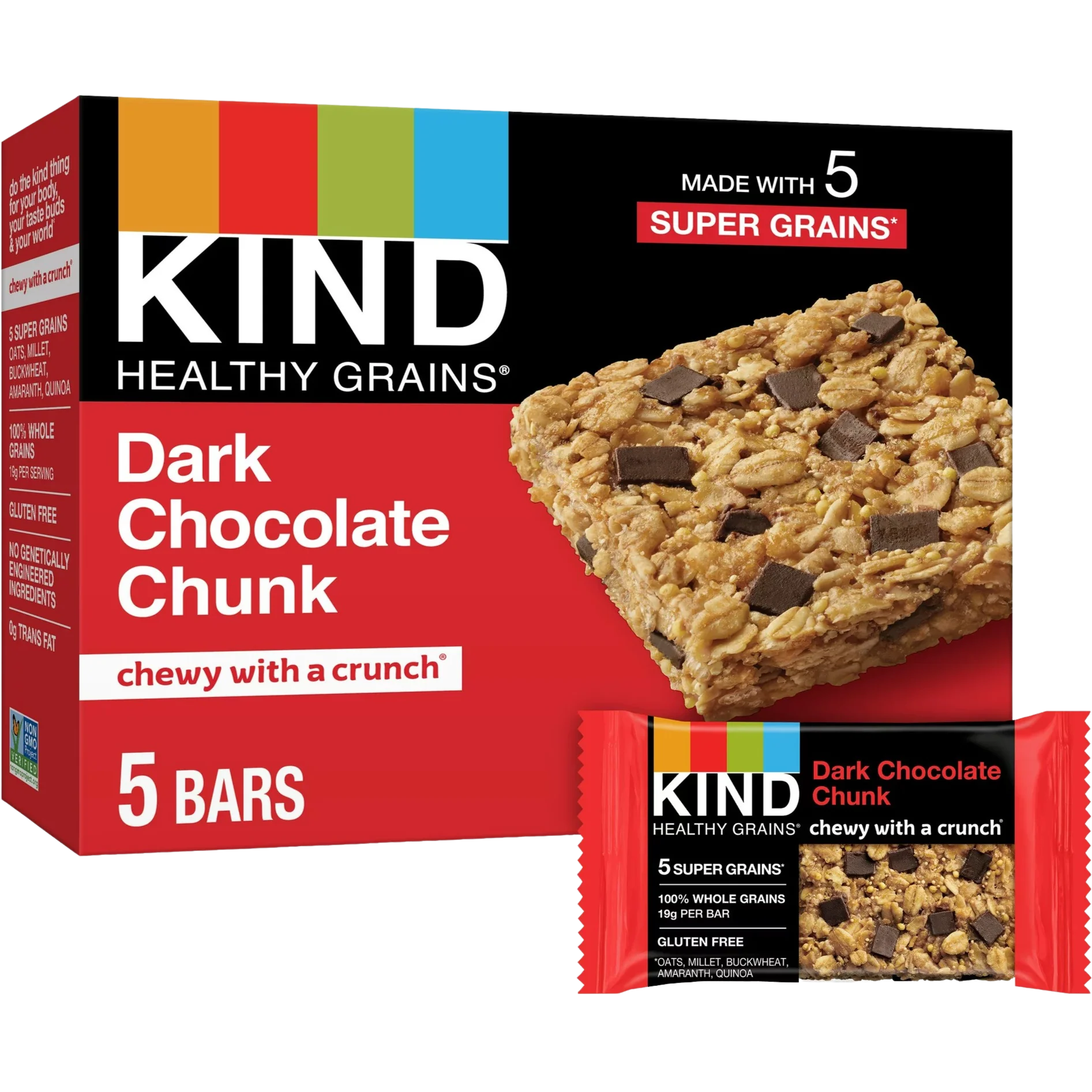 Dark Chocolate Chunk Bar (5 CT)