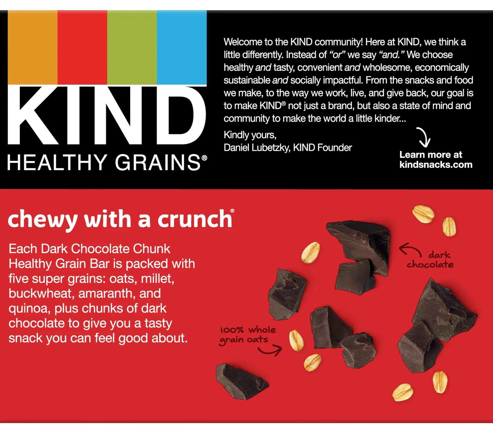 Dark Chocolate Chunk Bar (5 CT) - Image 3
