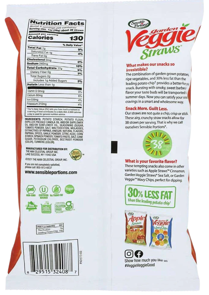BBQ Garden Veggie Straws Chips - Image 2