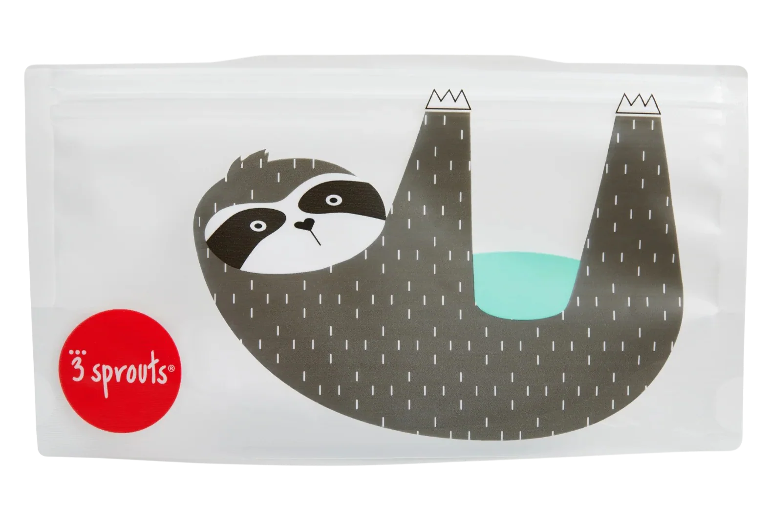 Sloth Reusable Snack Bag - Teal (Set of 2) - Image 2