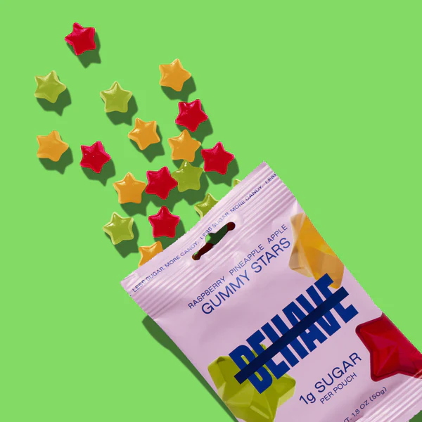 Behave Raspberry, Apple, & Pineapple Gummy Stars (6 Pack) - Image 3