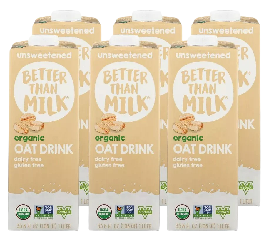 Better Than Milk Organic Unsweetened Oat Drink (6 Pack)