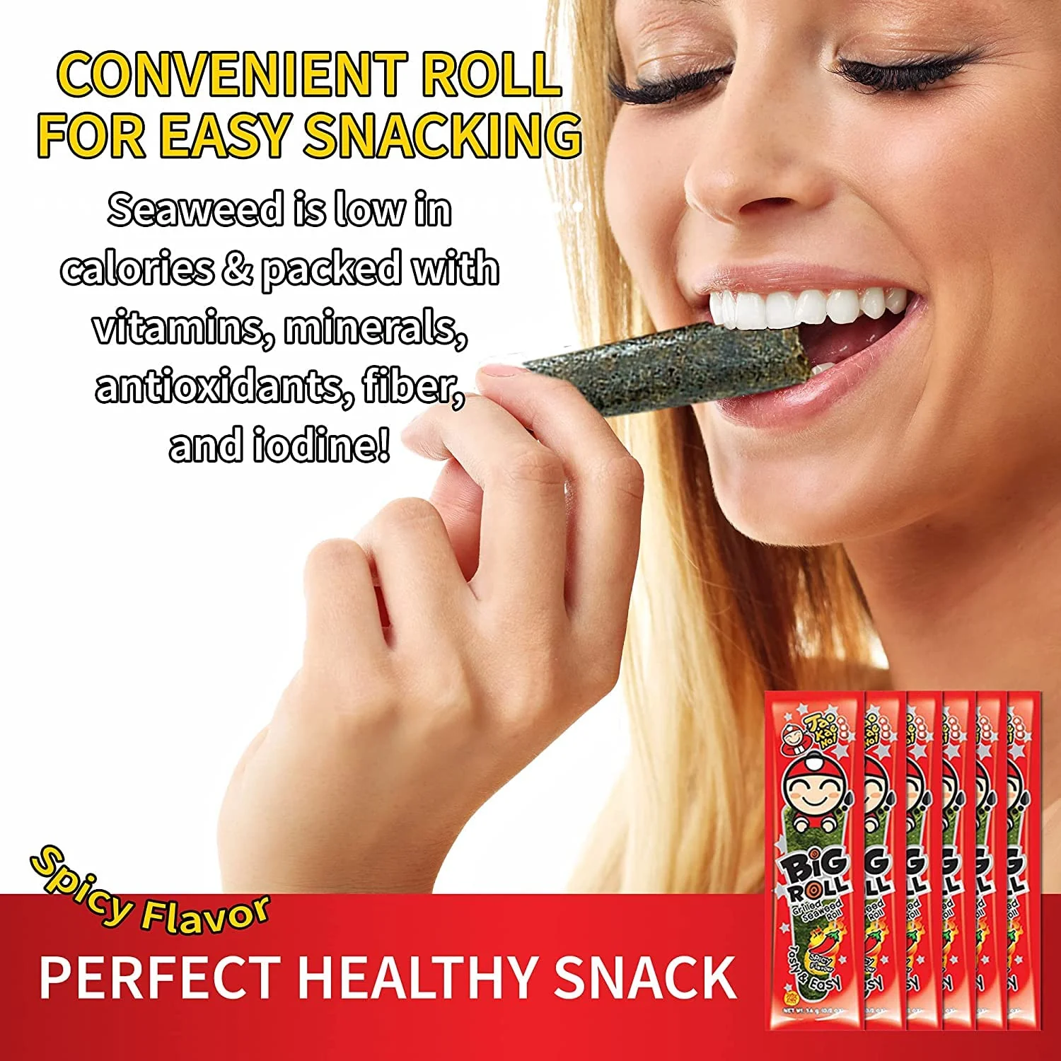 Big Roll Grilled Seaweed Rolls, Spicy (6 CT) - Image 2